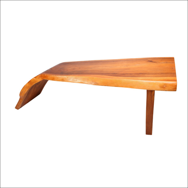 Reims Rennes Teak Solid Water Fall Edge Slab Table