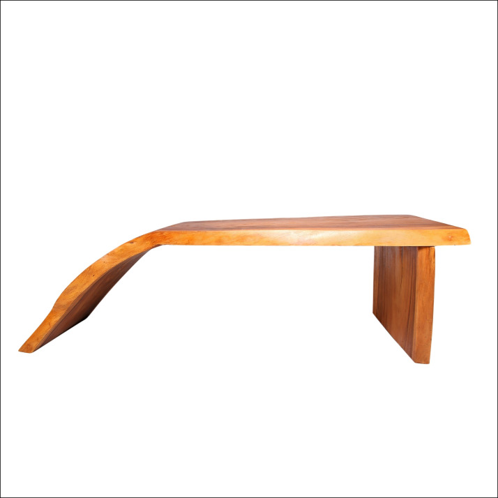 Reims Rennes Teak Solid Water Fall Edge Slab Table