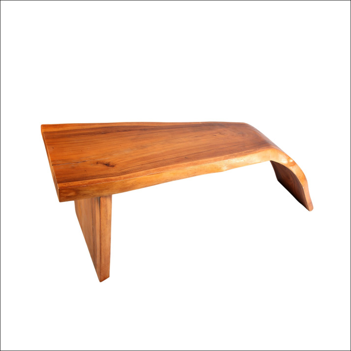 Reims Rennes Teak Solid Water Fall Edge Slab Table