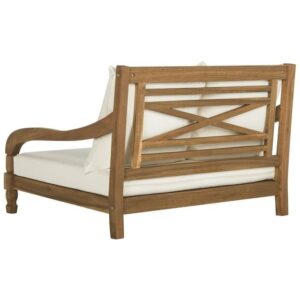 Saint-Quentin Outdoor Contemporary Lounger with Cushion