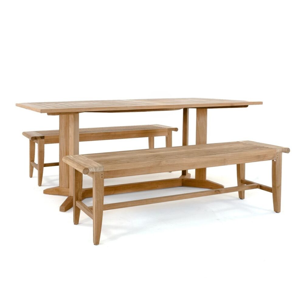 Grenoble Teak Picnic Table Set Rectangular Table