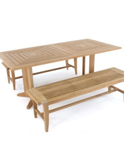 Grenoble Teak Picnic Table Set Rectangular Table