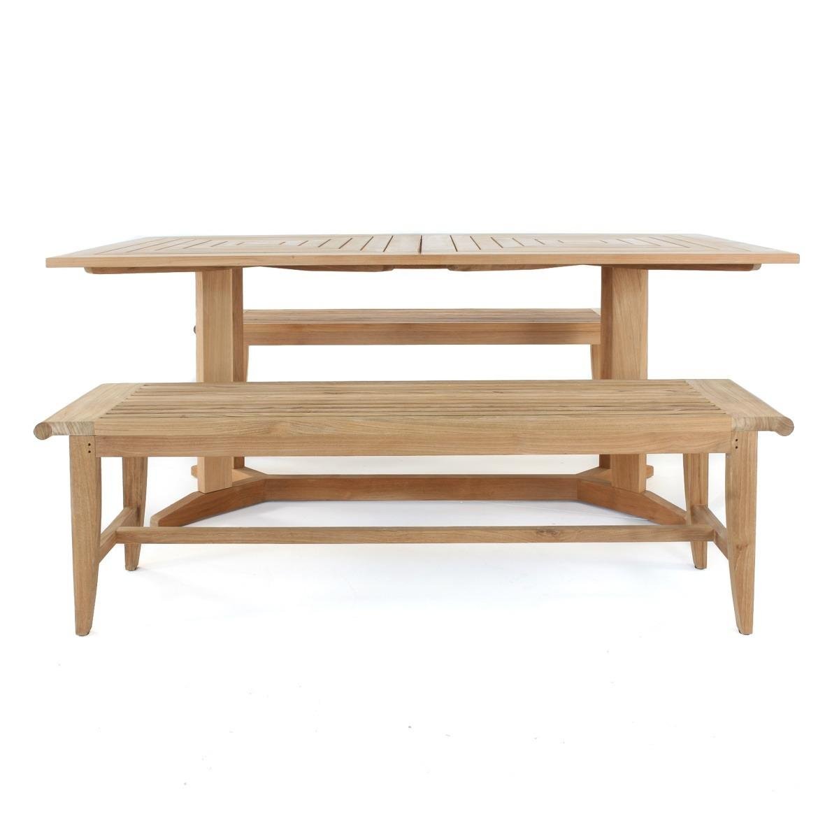 Grenoble Teak Picnic Table Set Rectangular Table