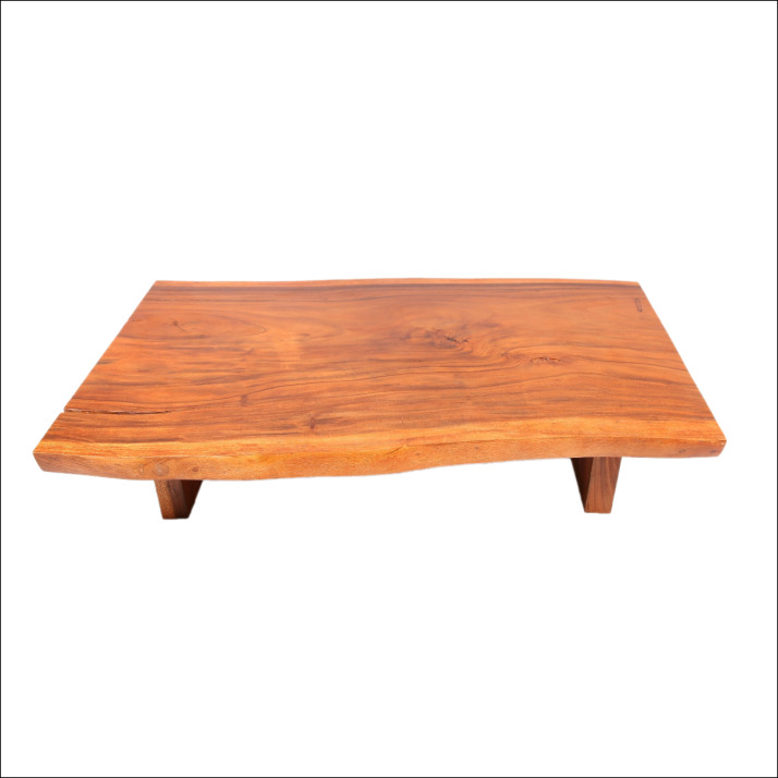 Lille Teak Solid Slab Table Short Leg