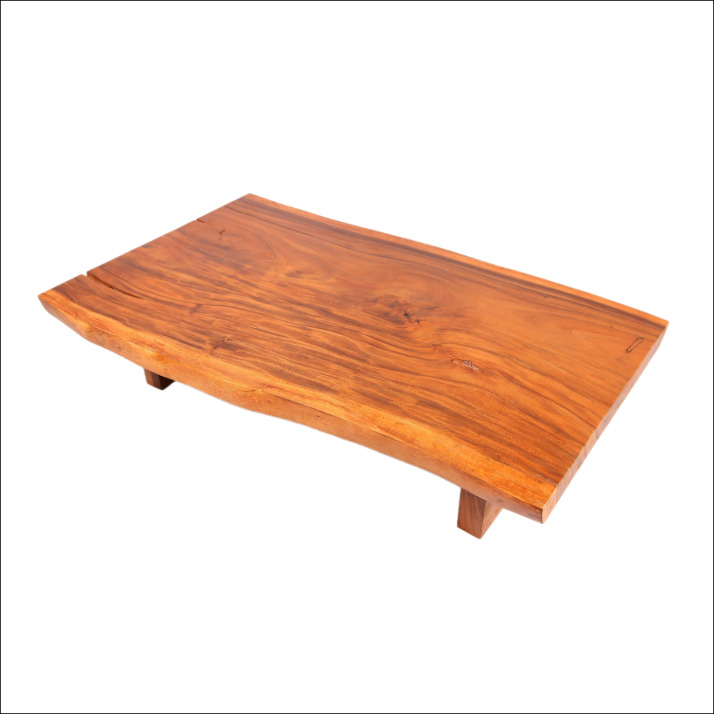 Lille Teak Solid Slab Table Short Leg