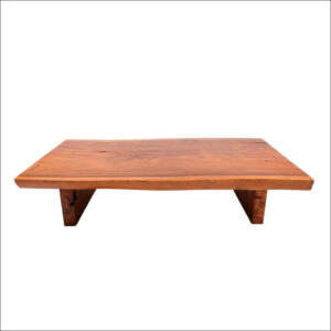 Lille Teak Solid Slab Table Short Leg