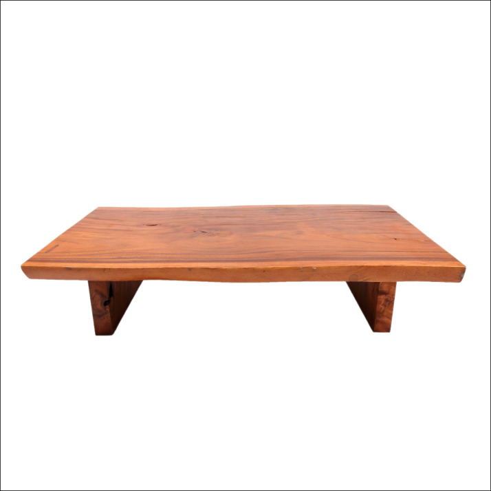 Lille Teak Solid Slab Table Short Leg