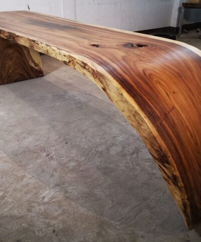 Paris Teak Solid Curved Slab Table