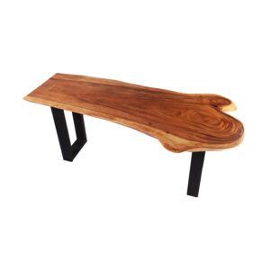 Toulouse Teak Solid Console Slab Table