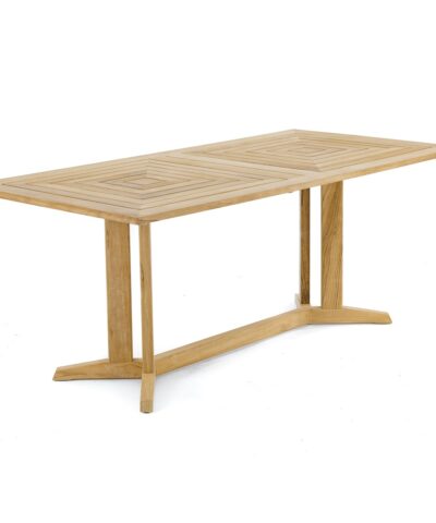 Rennes Pyramid Rectangular Teak Dining Table