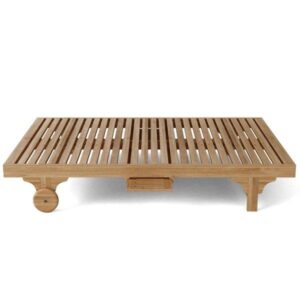 Aix-en Teak Double Sun Lounger Double Back