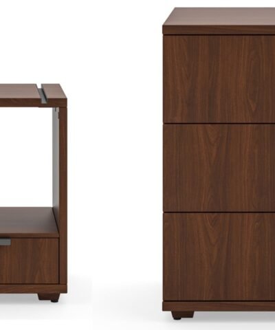 Amersfoort Minimalist Nightstand with 3 Drawer Brown