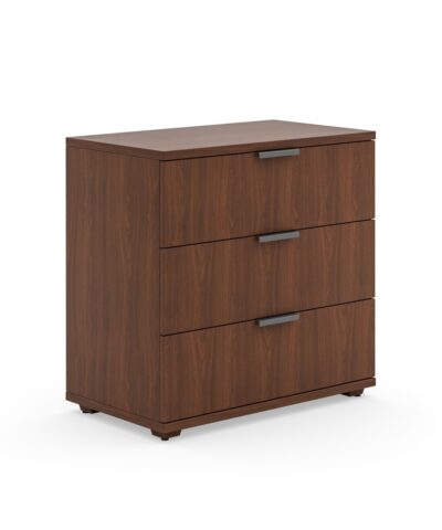 Amersfoort Minimalist Nightstand with 3 Drawer Brown