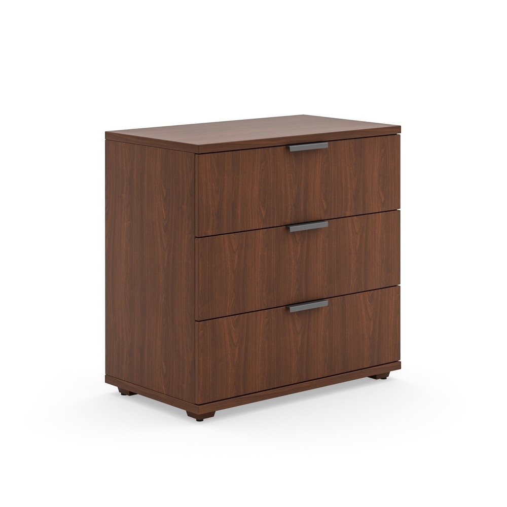 Amersfoort Minimalist Nightstand with 3 Drawer Brown