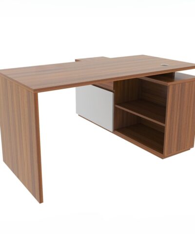 Niihama Teak Office Table With 5 Storage Drawer