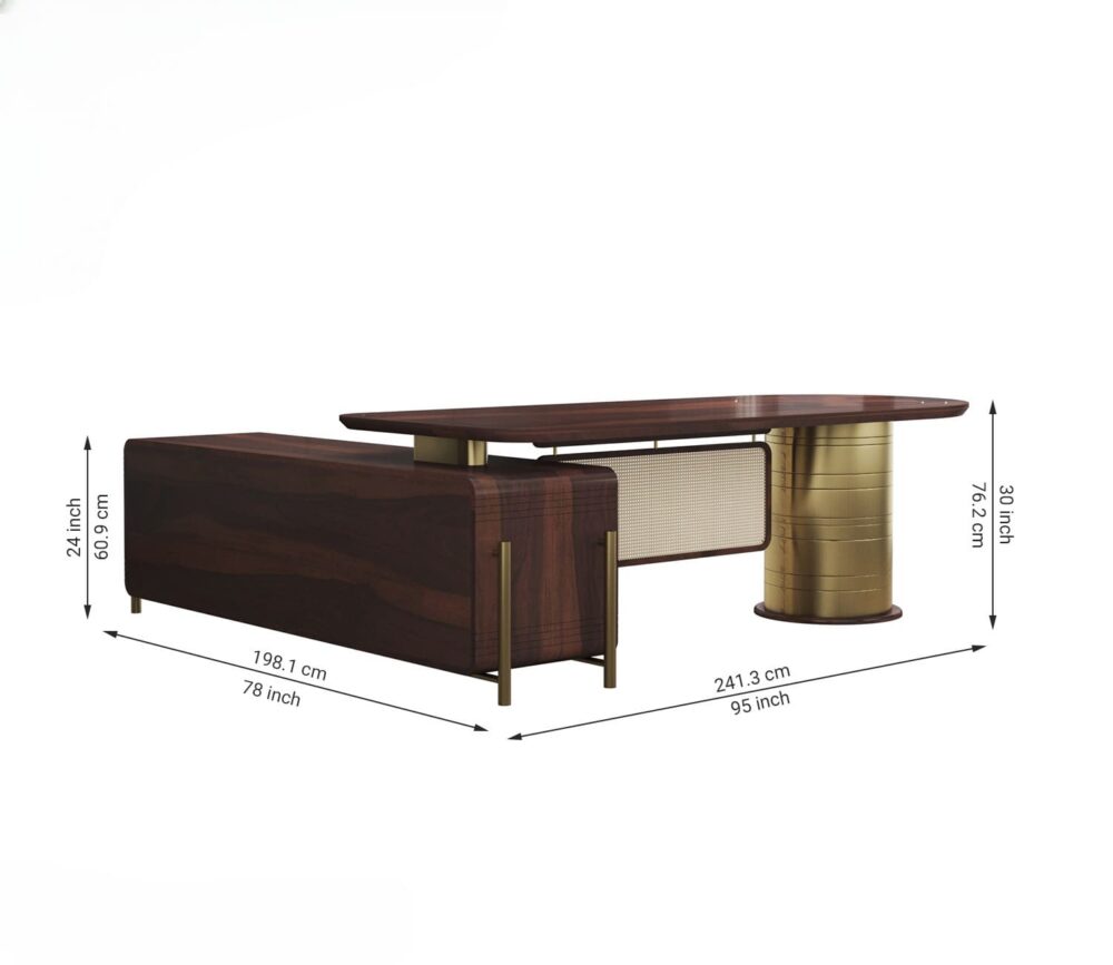 Higashihiroshima Teak Office Table luxury