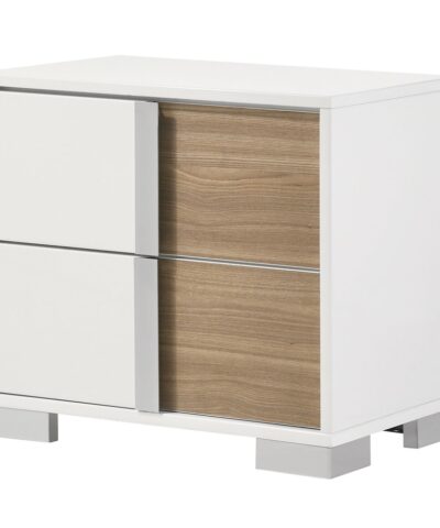 Dordrecht Nightstand Wood Duco White Minimalist