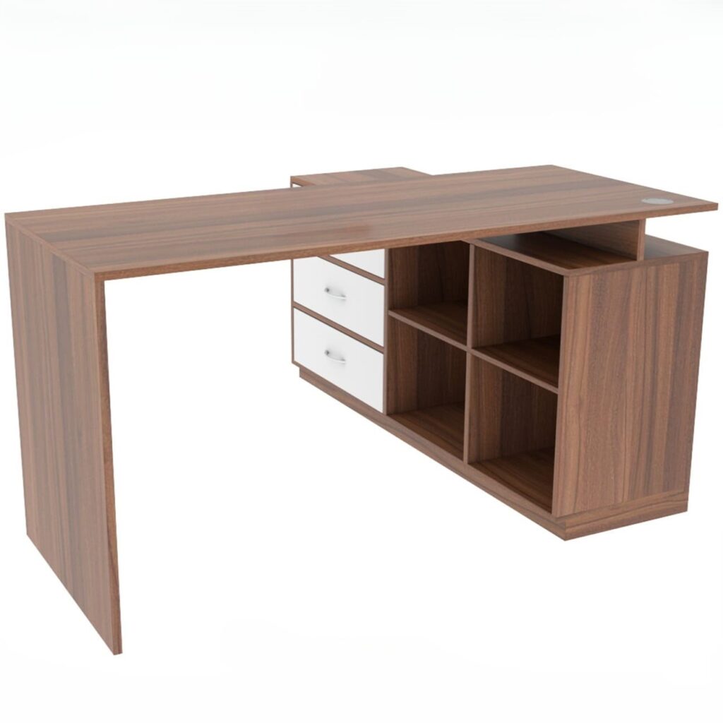 Hiratsuka Teak Executive Table with 3 Drawers