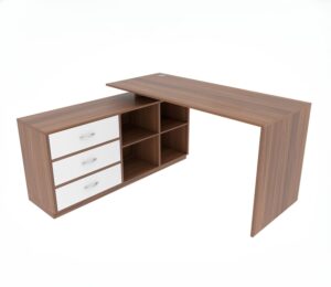 Hiratsuka Teak Executive Table with 3 Drawers