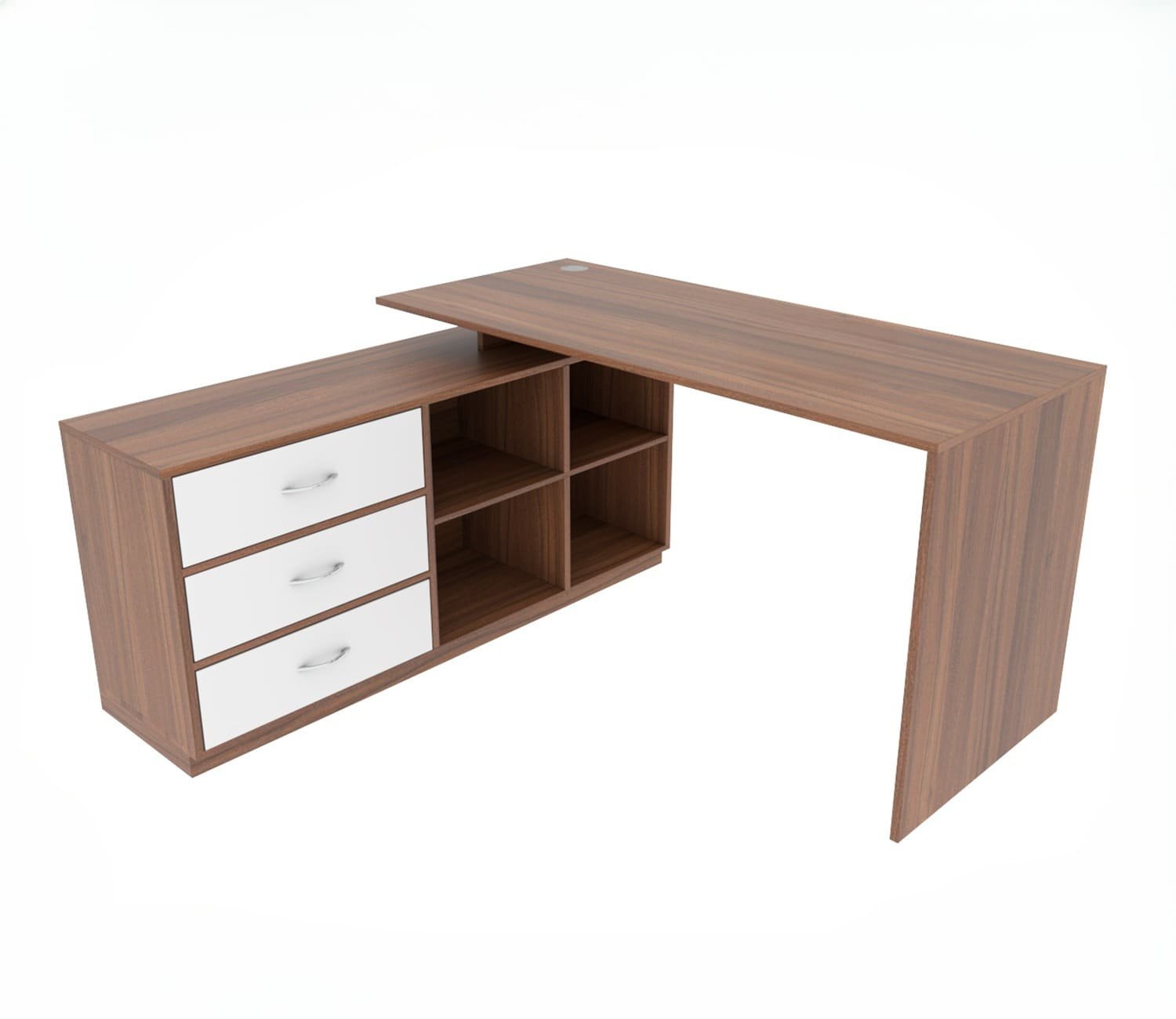 nania-koww 3 Hiratsuka Teak Executive Table with 3 Drawers