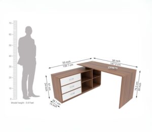 Hiratsuka Teak Executive Table with 3 Drawers