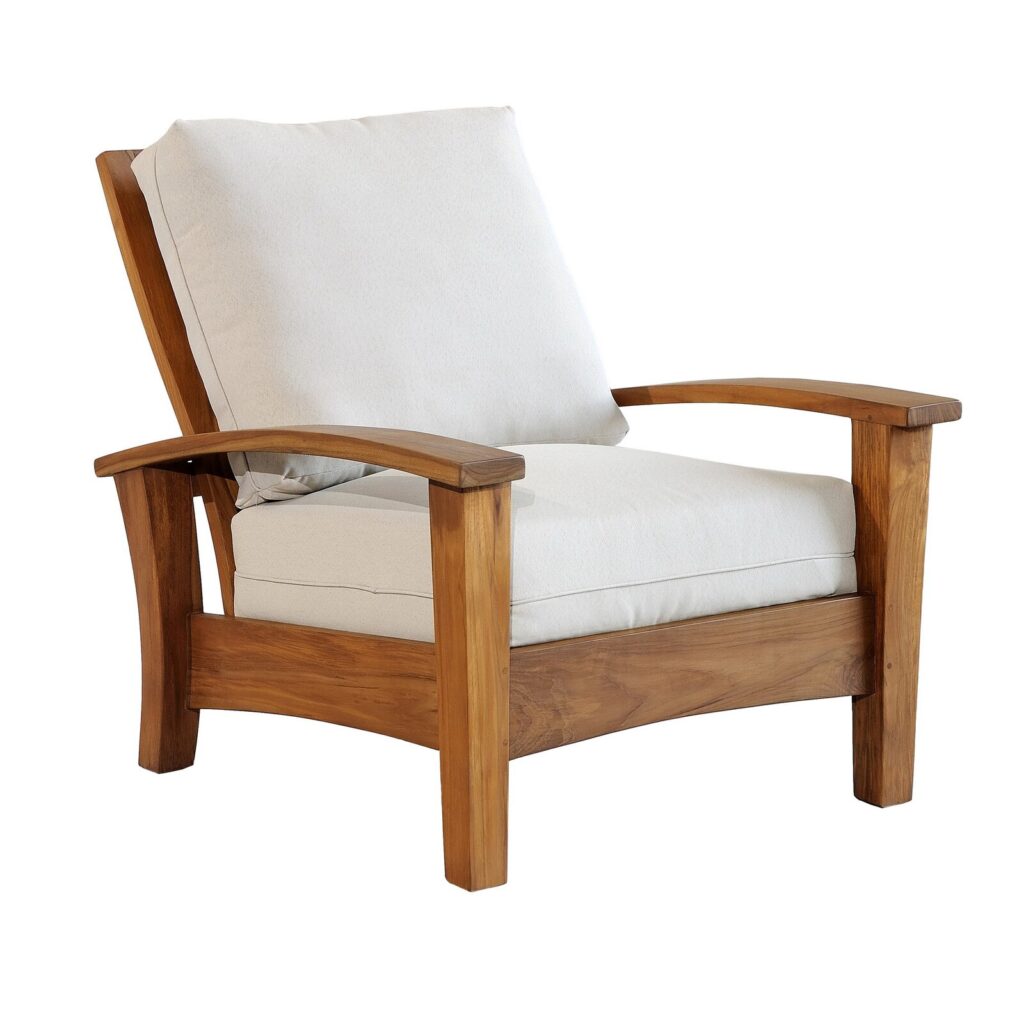 Singapore Teak Lounger Patio Chair with Cushions