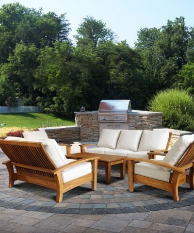 Singapore Teak Lounger Patio Chair with Cushions