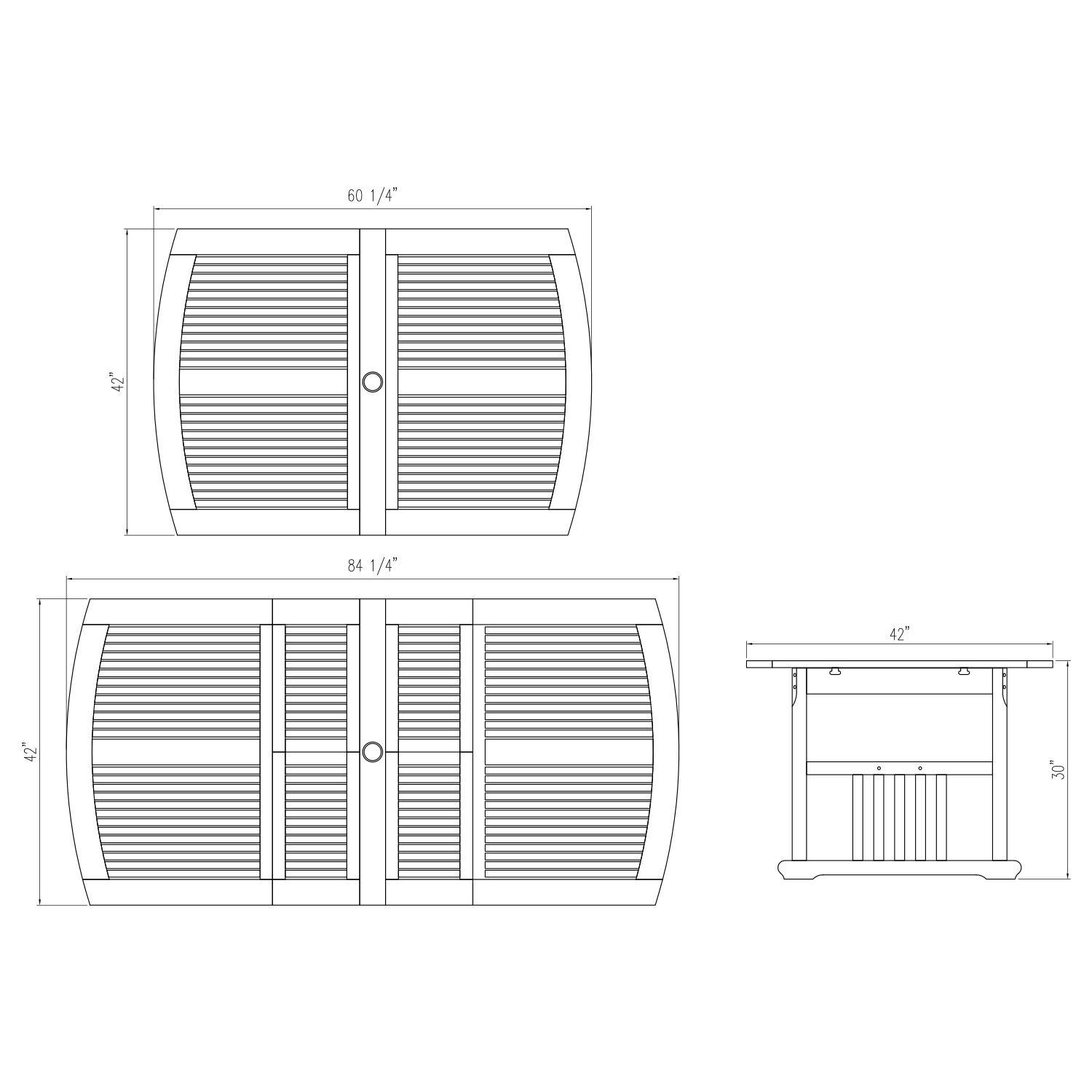 nania-koxu 4 Doha 6pc Rectangular Teak Outdoor Dining Set