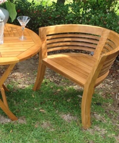 Tournai Teak Half-Circle Patio Garden Chair