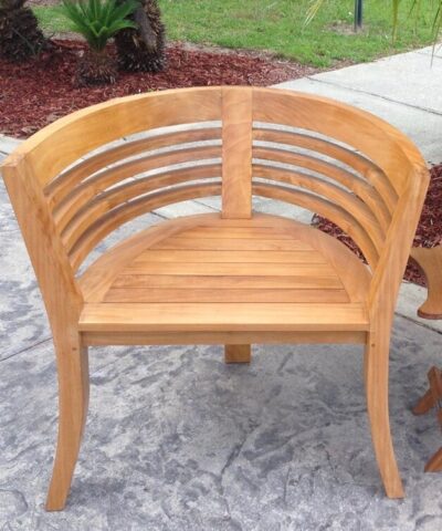 Tournai Teak Half-Circle Patio Garden Chair