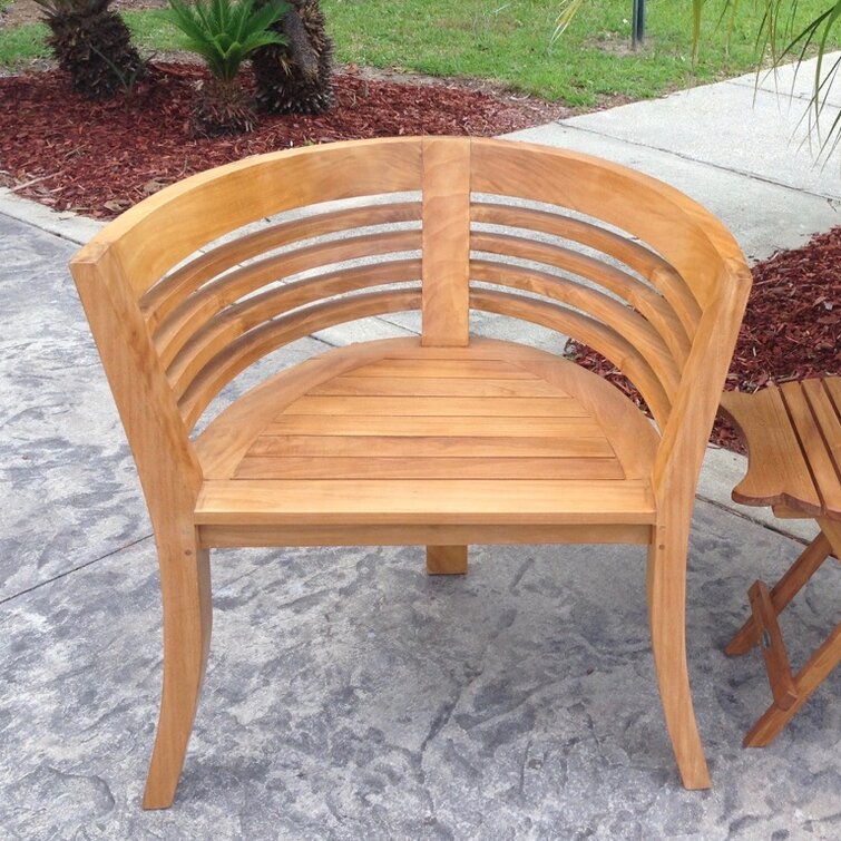 Tournai Teak Half-Circle Patio Garden Chair