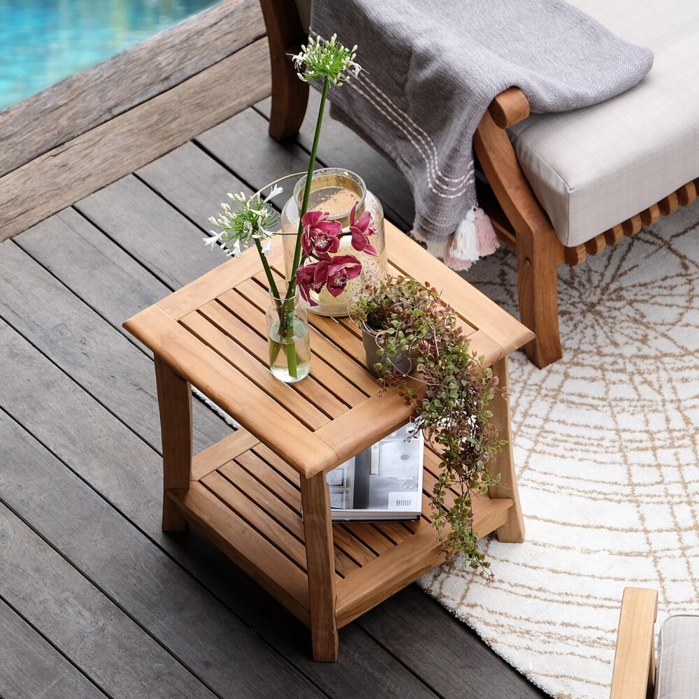 Bruges Teak Small Outdoor Side Table