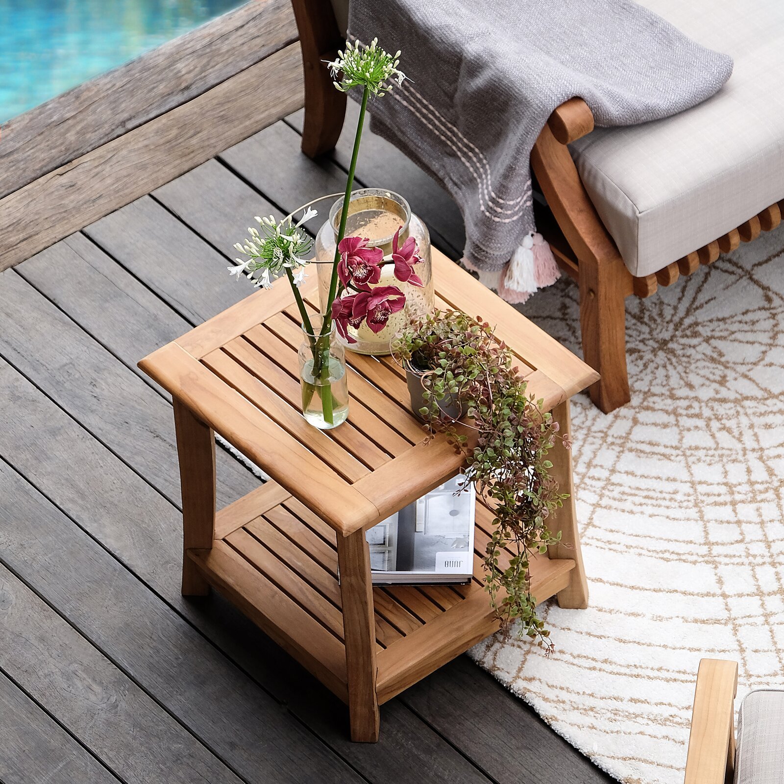 nania-kozc 4 Bruges Teak Small Outdoor Side Table