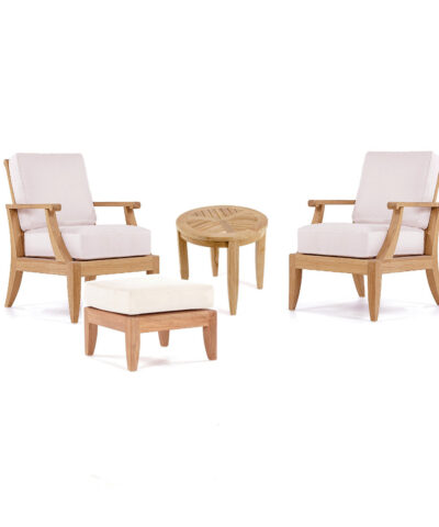 Fribourg 3pc Outdoor Guest Chair with Sunbrella Cushions