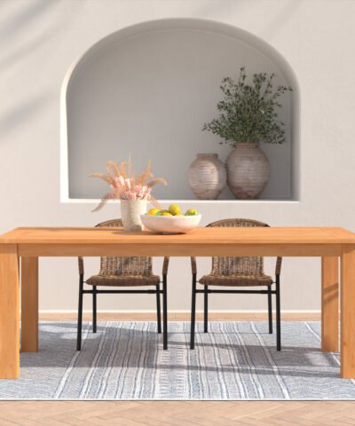 Chur Outdoor Solid Teak Wood Dining Table