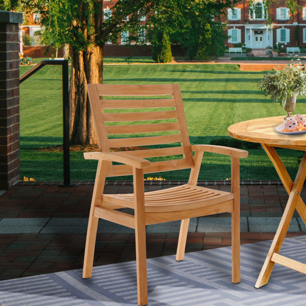 Antwerp Teak Wood Outdoor Dining Armchair