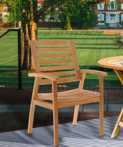 Antwerp Teak Wood Outdoor Dining Armchair