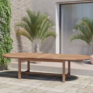 Mechelen Teak Outdoor Garden Double Pull-out Table