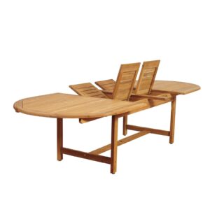 Mechelen Teak Outdoor Garden Double Pull-out Table