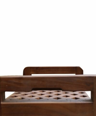 Mons Teak Bath Stool Handles and holes