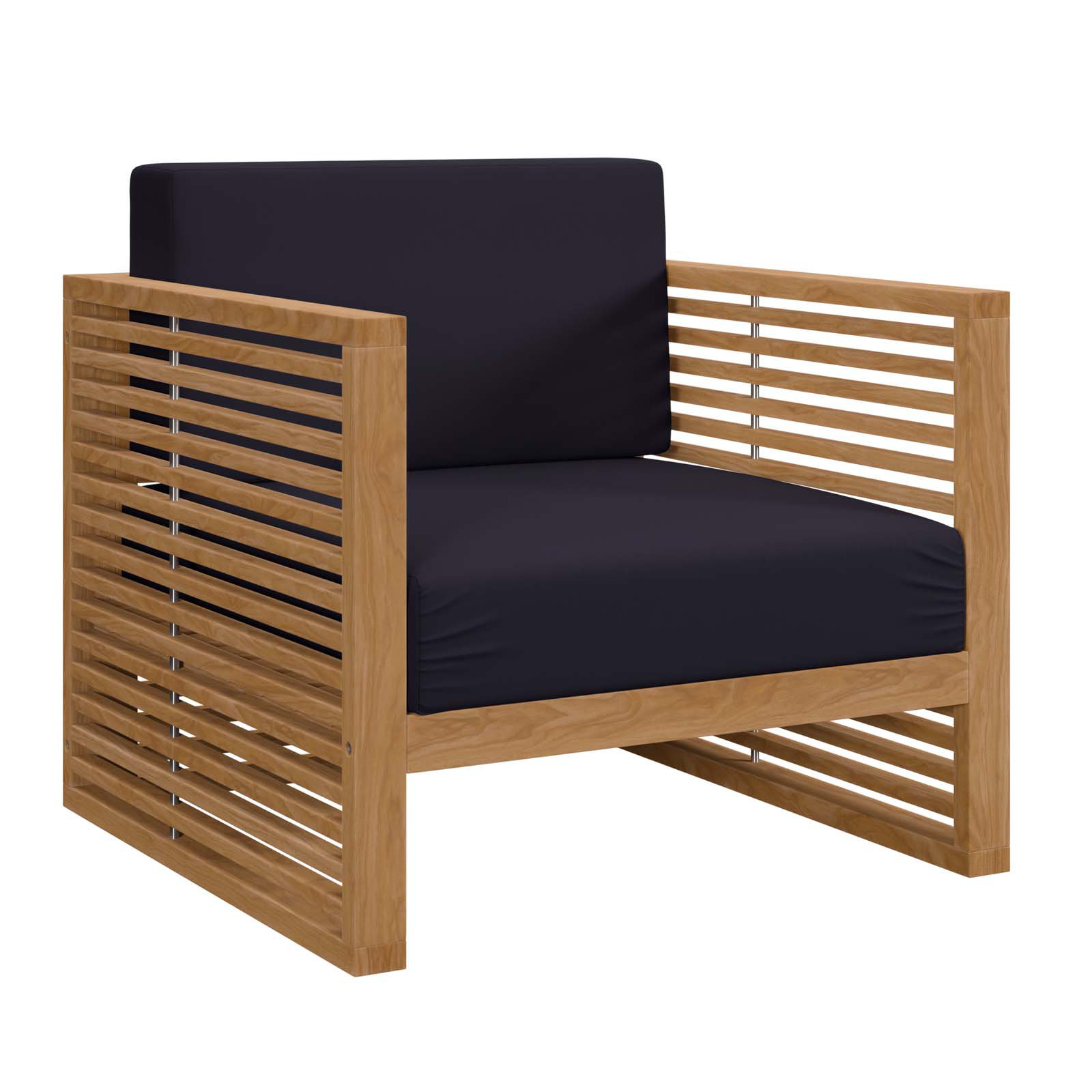 Biel Teak Outdoor lounger Chair with Cushion