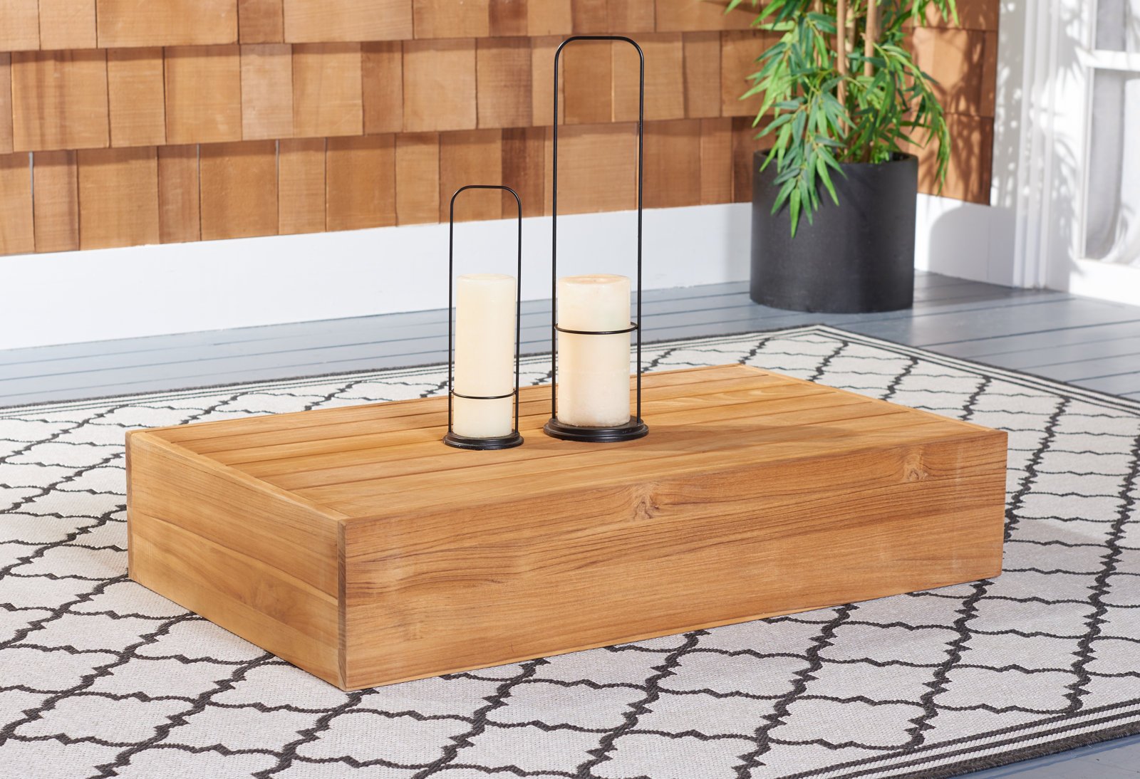 Zurich Teak Solid Outdoor Coffe Table Natural