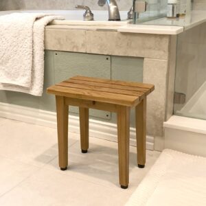 Bern Teak Shower Stool High Natural