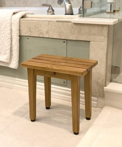 Bern Teak Shower Stool High Natural