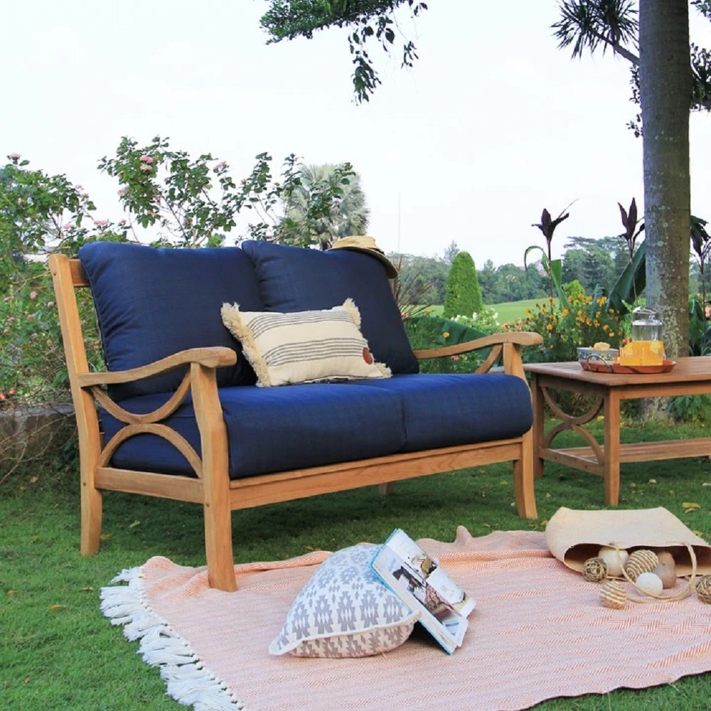 Lausanne Teak Outdoor Loveseat 2 Seater