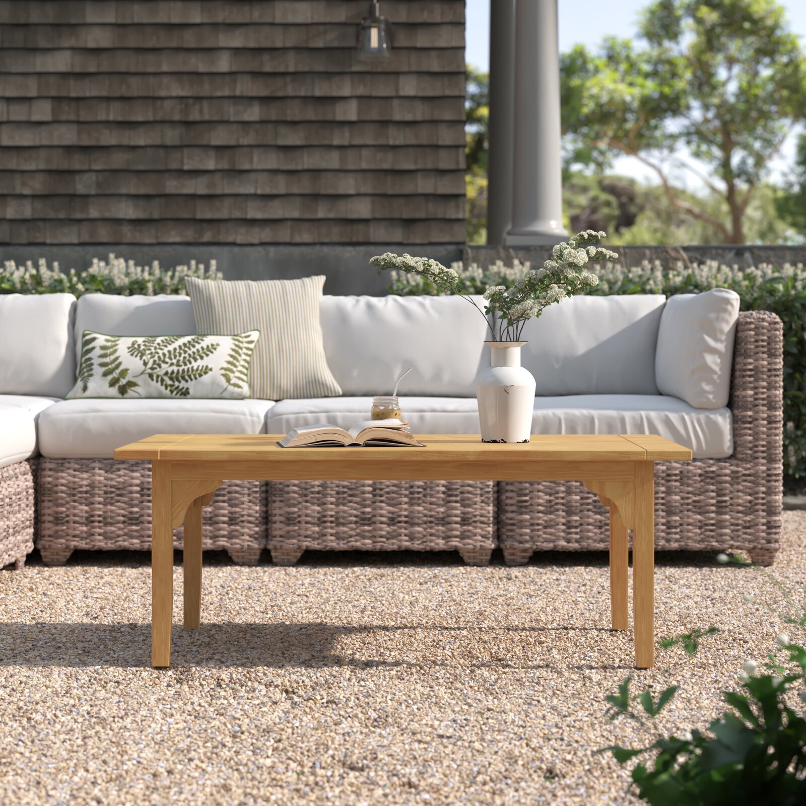 Liege Teak Outdoor Coffee Table Natural
