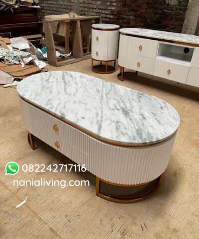 Luxury Marble Tv Sideboard Stainless Legs Cheongju