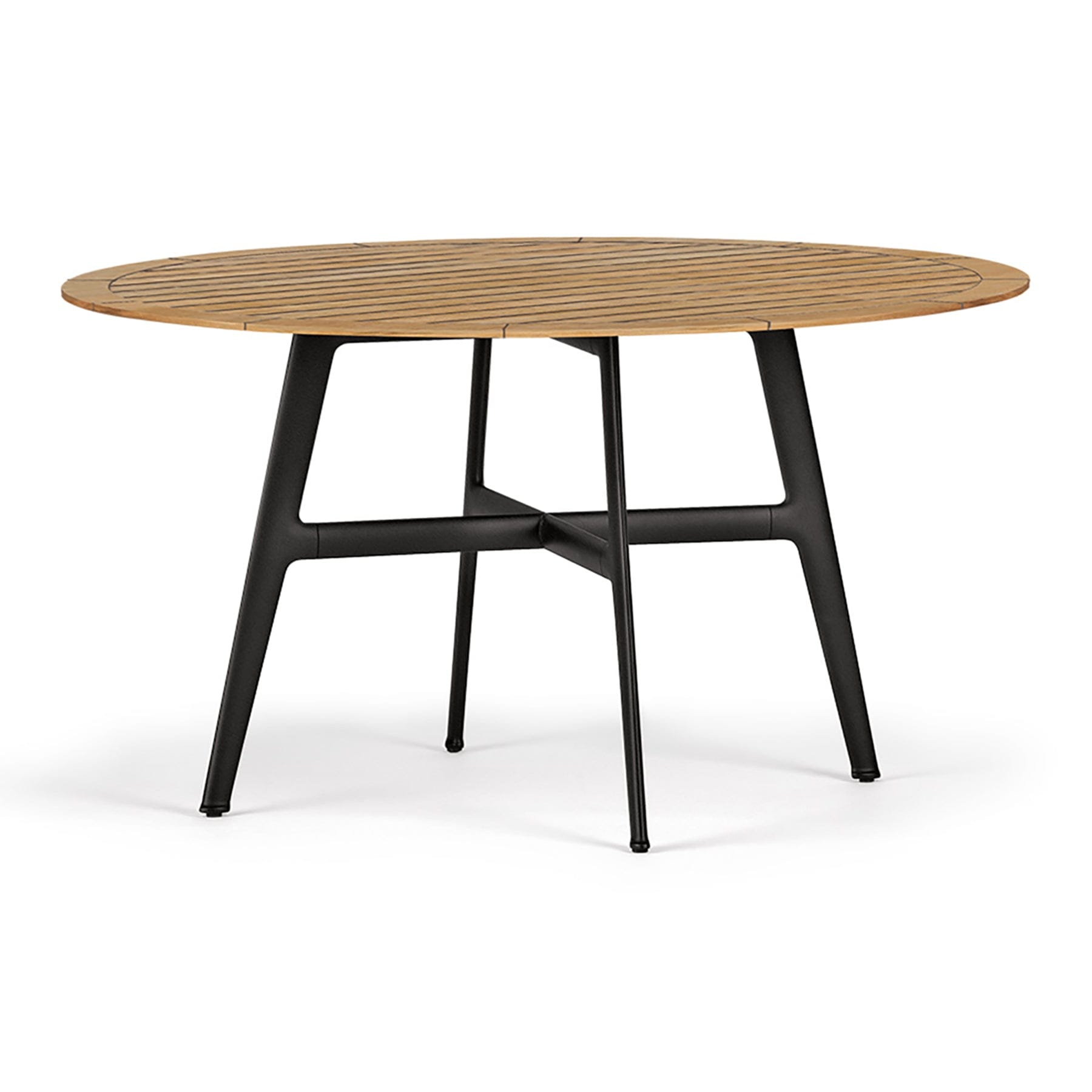 Birkenhead Round Dining Table Natural Black White