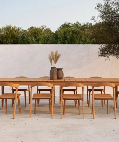 Newbury Rectangular Outdoor Dining Table Natural