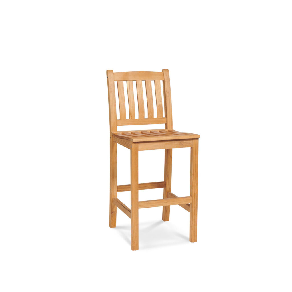 Norfolk County Teak Wood Outdoor Bar Chair